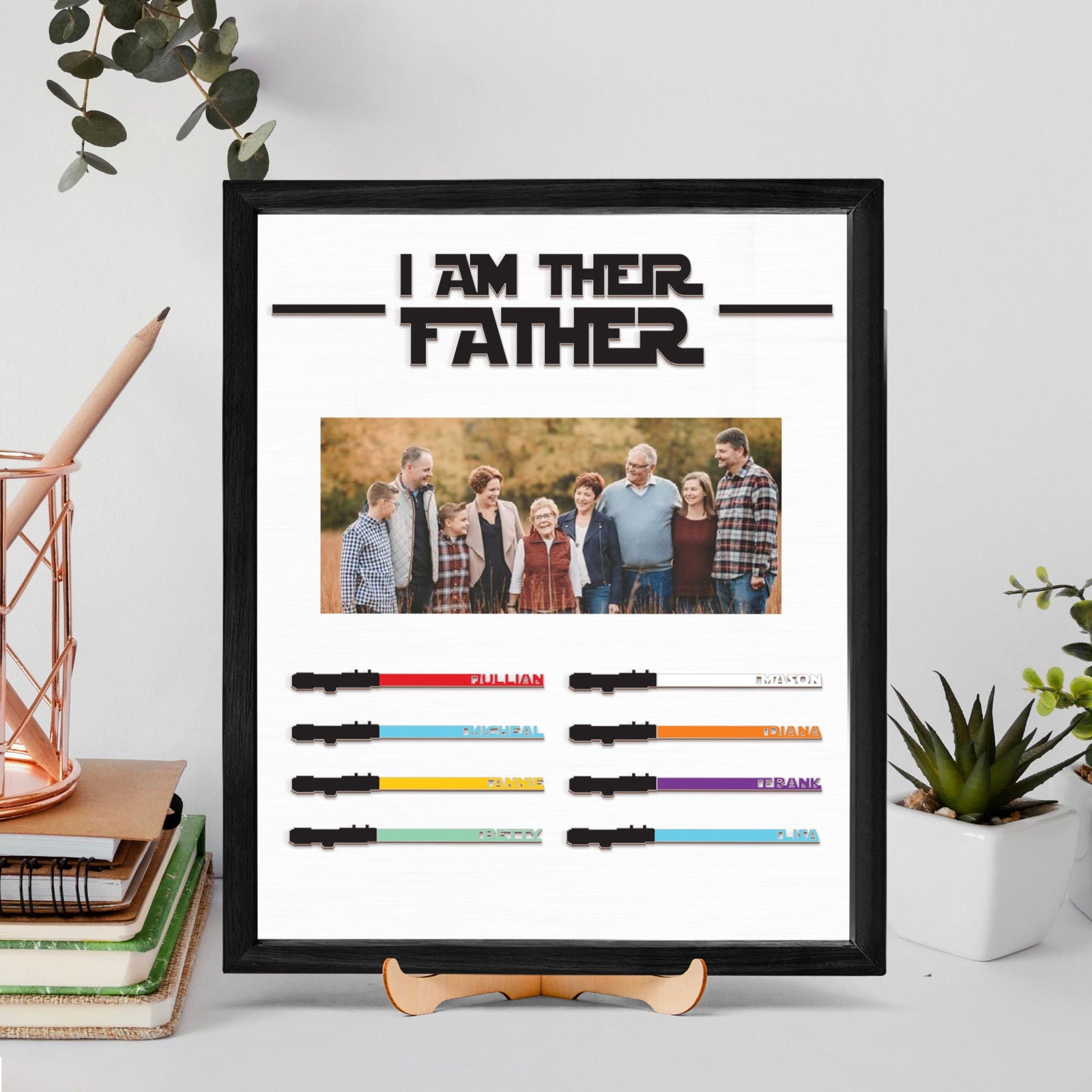 Fathers Day Gift With Photo Wooden Sign, I Am Their Father Wooden Sign, Gift ideas for dad, Presents for dad IA02 - Kindlytoys