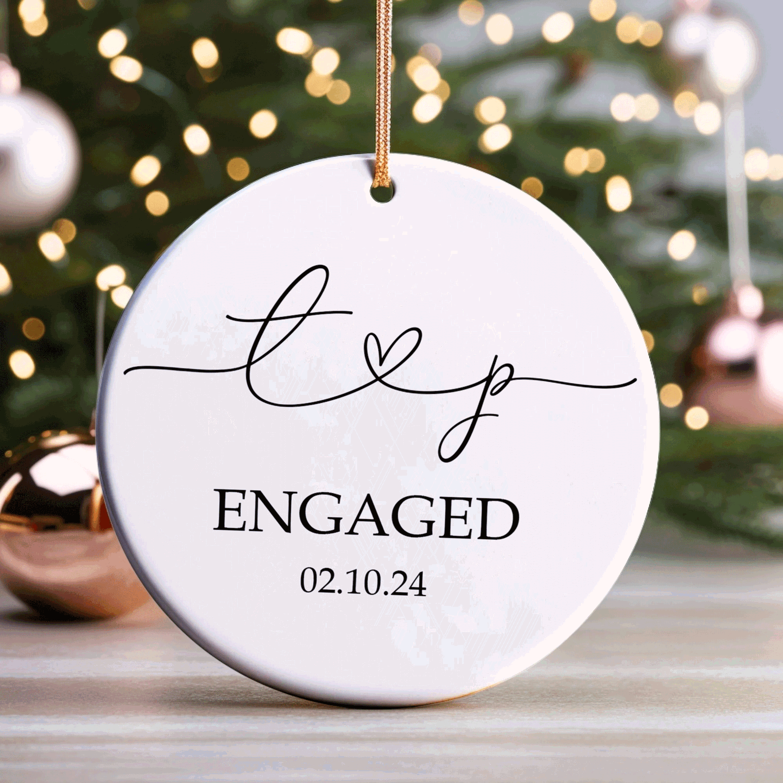 First Christmas Married Ornament, Mr Mrs Ornament, Personalized Wedding Gift, Newlywed Christmas Gift, Our First Christmas Ornament CX05-28 - Kindlytoys