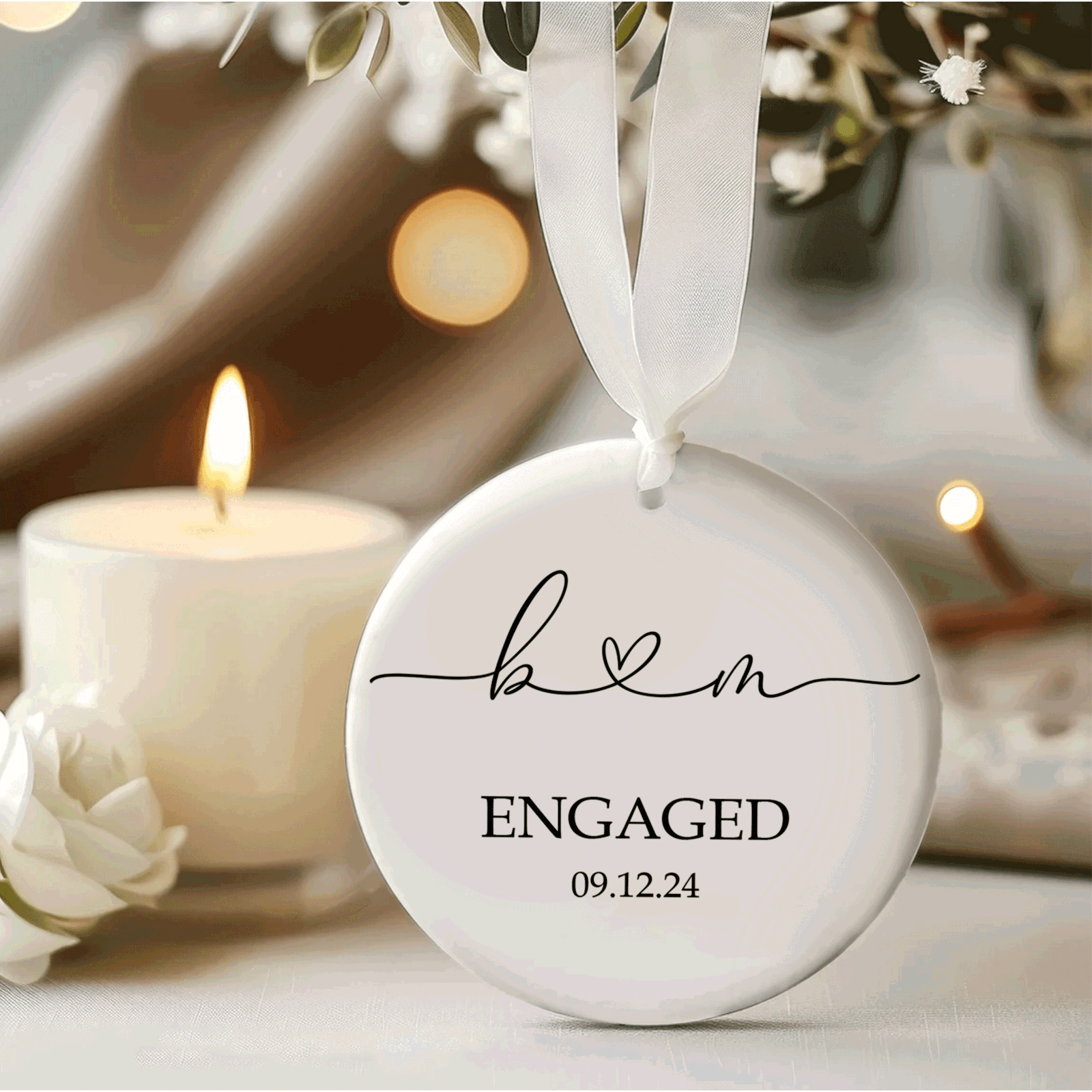 First Christmas Married Ornament, Mr Mrs Ornament, Personalized Wedding Gift, Newlywed Christmas Gift, Our First Christmas Ornament CX05-28 - Kindlytoys