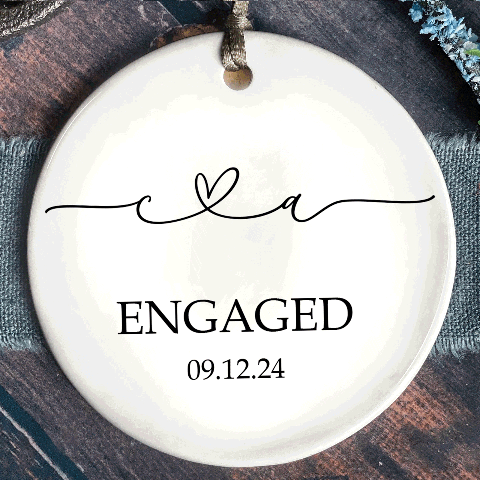 First Christmas Married Ornament, Mr Mrs Ornament, Personalized Wedding Gift, Newlywed Christmas Gift, Our First Christmas Ornament CX05-28 - Kindlytoys