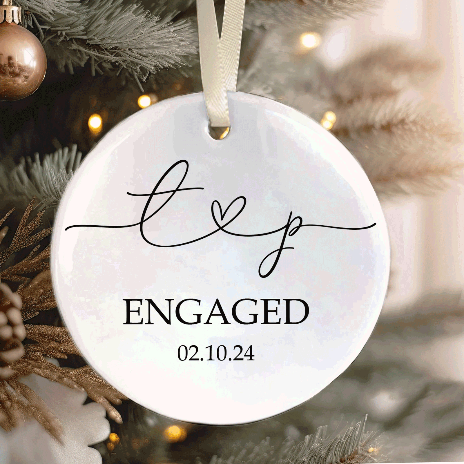 First Christmas Married Ornament, Mr Mrs Ornament, Personalized Wedding Gift, Newlywed Christmas Gift, Our First Christmas Ornament CX05-28 - Kindlytoys