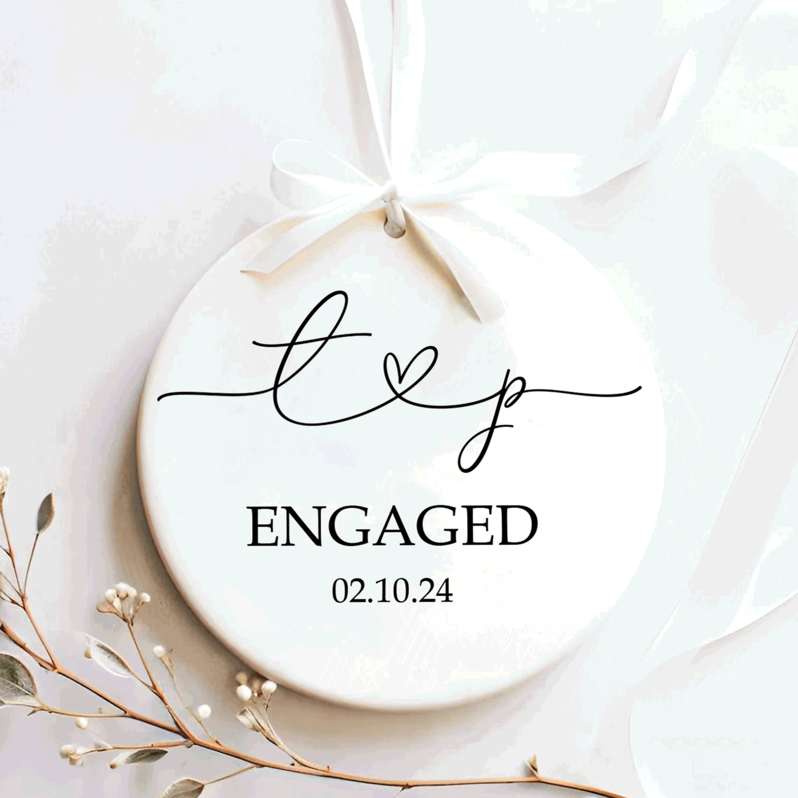 First Christmas Married Ornament, Mr Mrs Ornament, Personalized Wedding Gift, Newlywed Christmas Gift, Our First Christmas Ornament CX05-28 - Kindlytoys