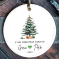 First Christmas Married Ornament, Mr Mrs Ornament, Personalized Wedding Gift, Newlywed Christmas Gift, Our First Christmas Ornament CX06-26 - Kindlytoys