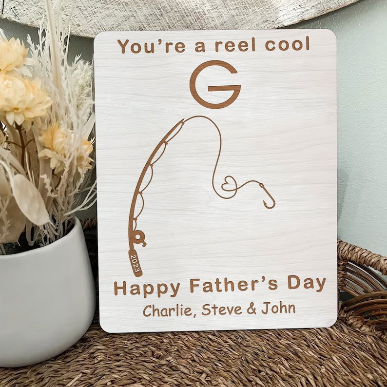 Fishing Handprint For Father Day Gift, Fish Handprint, Personalized gifts for dad, Gift ideas for dad RC01 - Kindlytoys