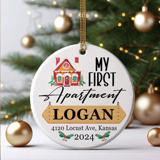 Housewarming Gifts for New House Ornament, Personalized First Christmas in Our New Home Ornament, Custom House Address Christmas Ornament, Personalized New Home Ornament, Couples New Home Ornament CX01-7 - Kindlytoys