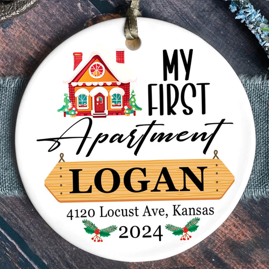 Housewarming Gifts for New House Ornament, Personalized First Christmas in Our New Home Ornament, Custom House Address Christmas Ornament, Personalized New Home Ornament, Couples New Home Ornament CX01-7 - Kindlytoys