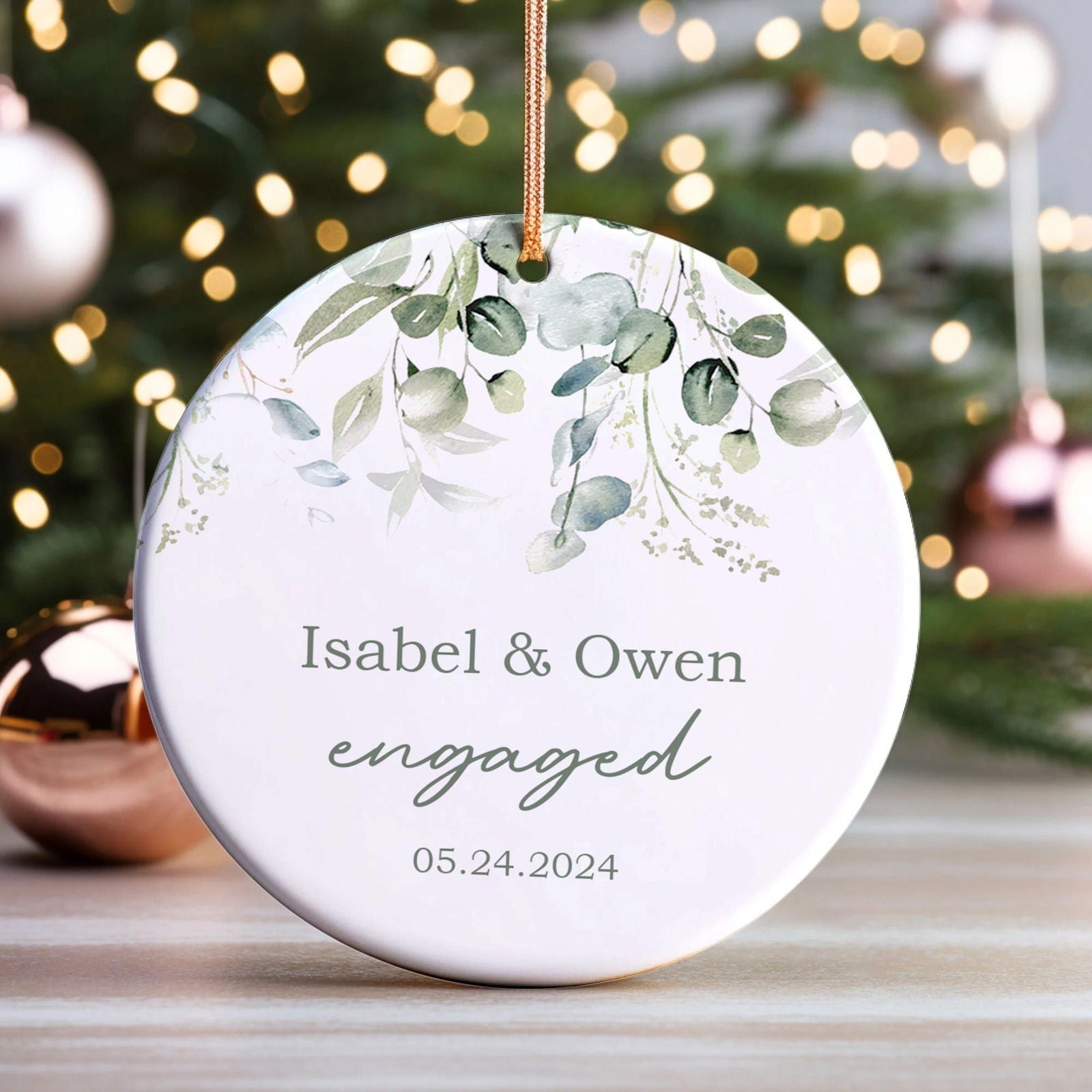 Married Ceramic Ornament 2024 Gift, Newlywed Gift, Mr & Mrs Christmas Ornament, Personalized Mr Mrs Wedding Ornament CX05-41 - Kindlytoys