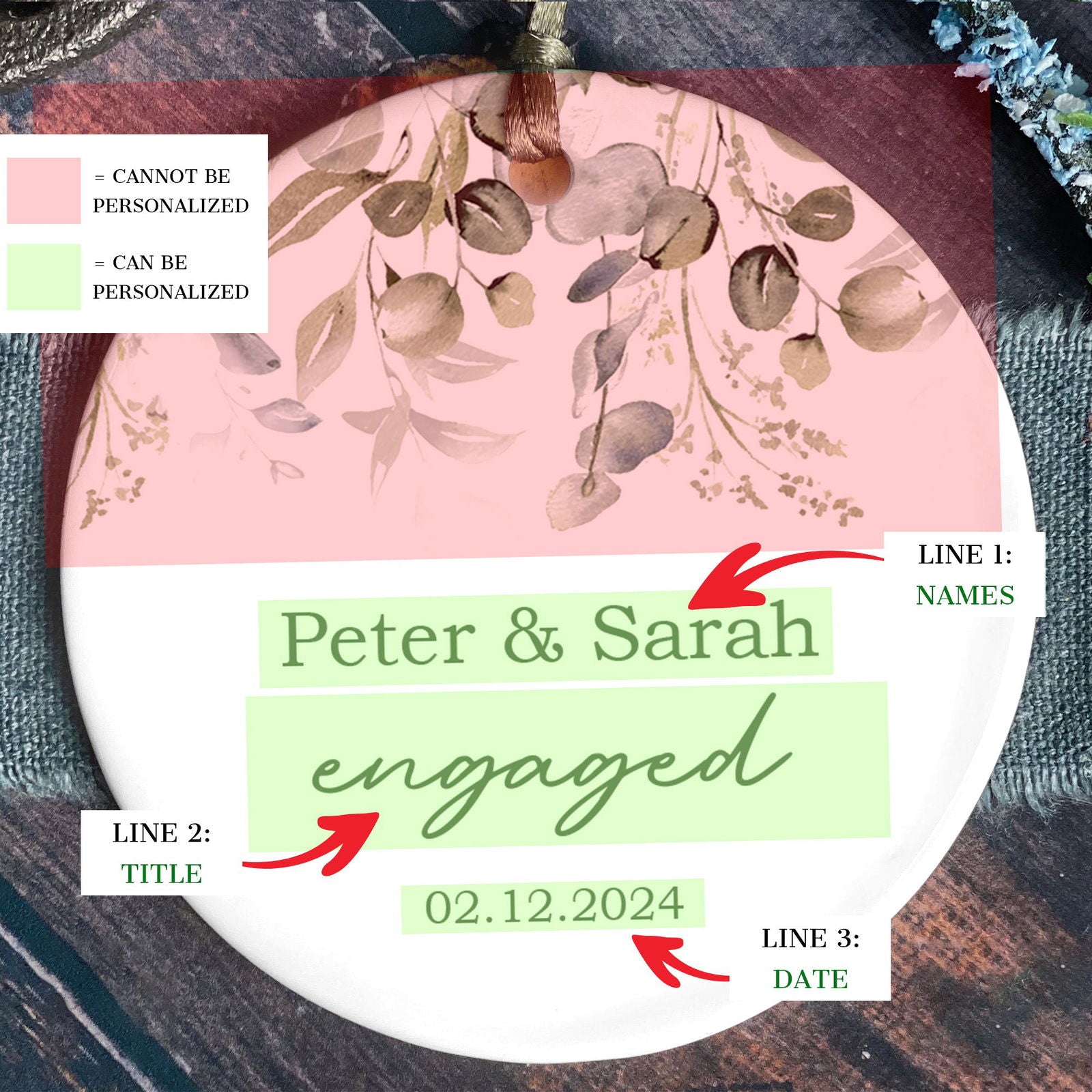 Married Ceramic Ornament 2024 Gift, Newlywed Gift, Mr & Mrs Christmas Ornament, Personalized Mr Mrs Wedding Ornament CX05-41 - Kindlytoys