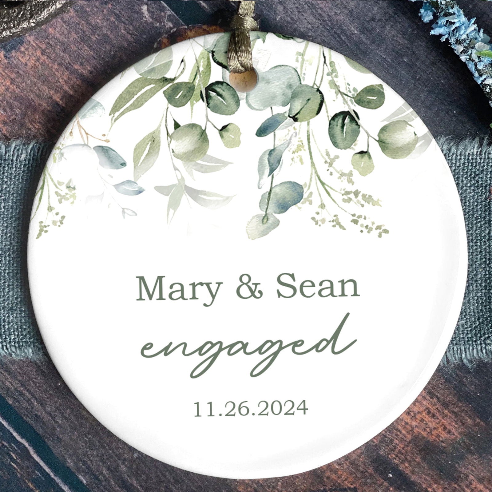 Married Ceramic Ornament 2024 Gift, Newlywed Gift, Mr & Mrs Christmas Ornament, Personalized Mr Mrs Wedding Ornament CX05-41 - Kindlytoys