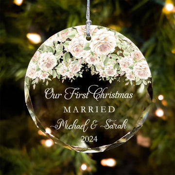 Married Ornament First Christmas, Married Ornament Gift, Wedding Gift, Personalized Couple Gifts, Personalized Gift with Names GX03-13 - Kindlytoys