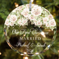 Married Ornament First Christmas, Married Ornament Gift, Wedding Gift, Personalized Couple Gifts, Personalized Gift with Names GX03-13 - Kindlytoys