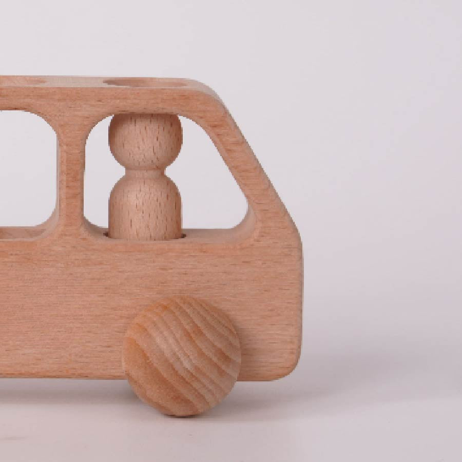 Montessori Wooden School Bus, Wooden Montessori Toys KL10 - Kindlytoys