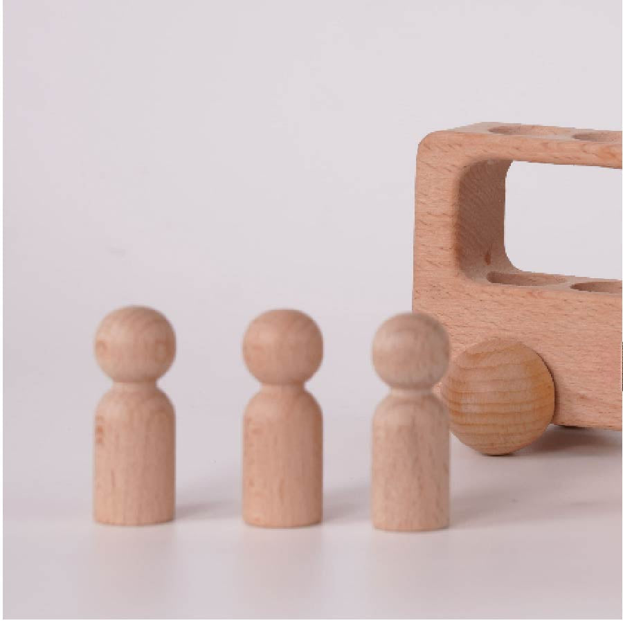 Montessori Wooden School Bus, Wooden Montessori Toys KL10 - Kindlytoys