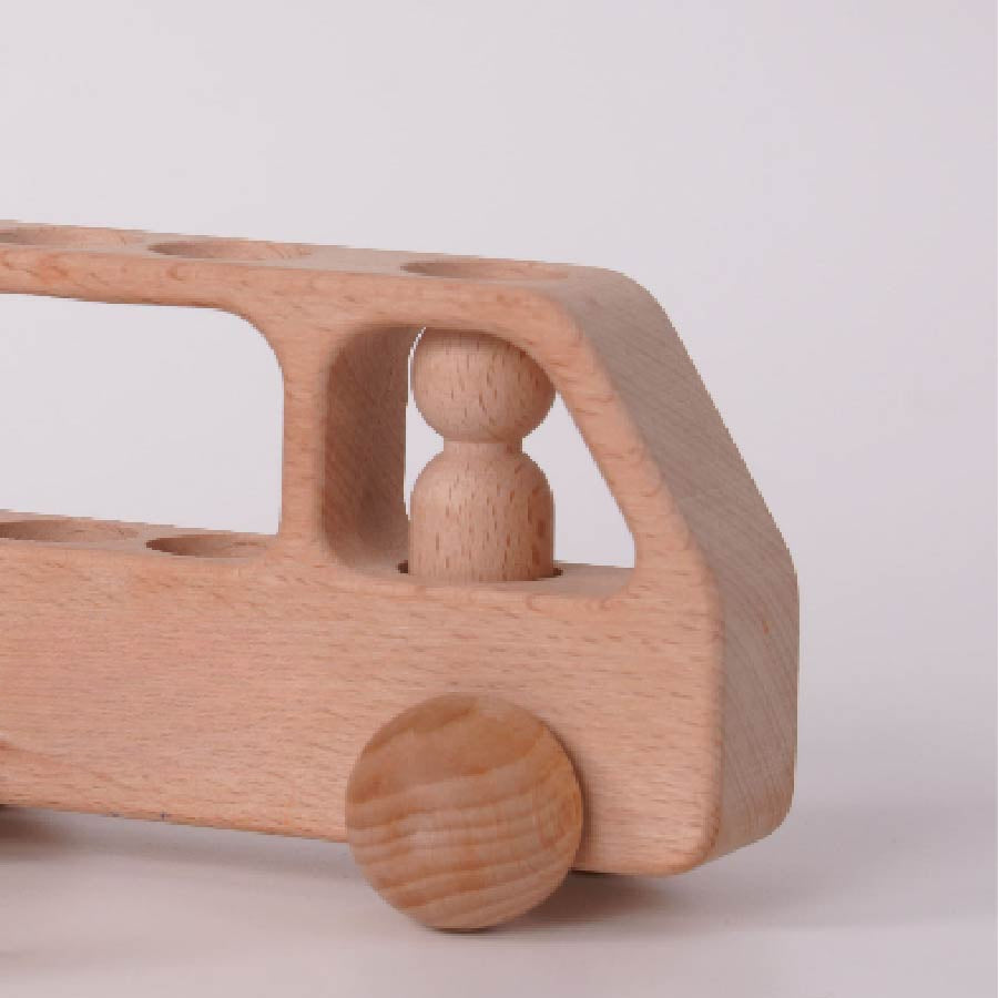Montessori Wooden School Bus, Wooden Montessori Toys KL10 - Kindlytoys
