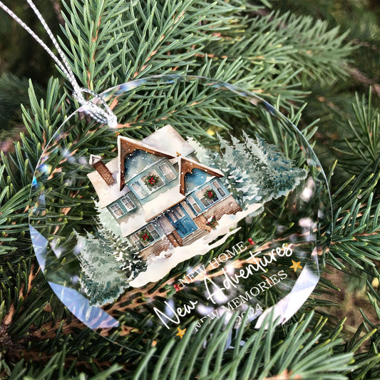 New Home New Adventures New Memories 2024, Christmas Ornament, New House Keepsake Gift, Homeowner Gift Ideas, Housewarming Gift, Christmas Tree Hanging Decoration GX06-9 - Kindlytoys