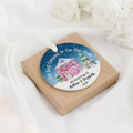 New Home Ornament, Christmas Wreath Ornament, Ceramic New Home Ornament, Personalized First Christmas New Home Ornament, Custom Ceramic Keepsake with Address, Names & Year, 3x3 Inch Christmas Decoration CX02-19 - Kindlytoys