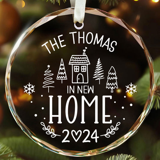 New Home Personalised Frosted Christmas Ornament, New Home Gift, Christmas In New Home, First Home 2024, Christmas Gift, Christmas GX03-6 - Kindlytoys