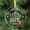 New Home Personalised Frosted Christmas Ornament, New Home Gift, Christmas In New Home, First Home 2024, Christmas Gift, Christmas GX03-6 - Kindlytoys