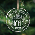 New Home Personalised Frosted Christmas Ornament, New Home Gift, Christmas In New Home, First Home 2024, Christmas Gift, Christmas GX03-6 - Kindlytoys