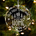 New Home Personalised Frosted Christmas Ornament, New Home Gift, Christmas In New Home, First Home 2024, Christmas Gift, Christmas GX03-6 - Kindlytoys