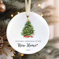 Our First Christmas in Our New Home Ornament 2024, Housewarming Gifts for New House, Ceramic Keepsake New Home Christmas Ornaments, Home Tree Decoration, New Home Bauble CX06-11 - Kindlytoys