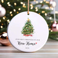 Our First Christmas in Our New Home Ornament 2024, Housewarming Gifts for New House, Ceramic Keepsake New Home Christmas Ornaments, Home Tree Decoration, New Home Bauble CX06-11 - Kindlytoys