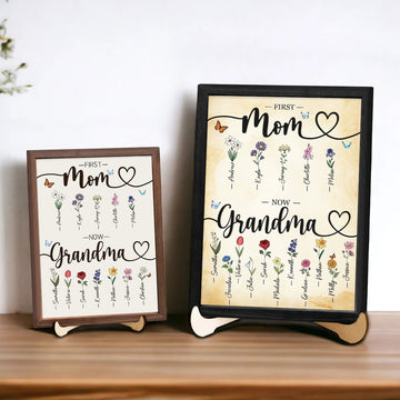 Personalize First Mom Now Grandma Sign