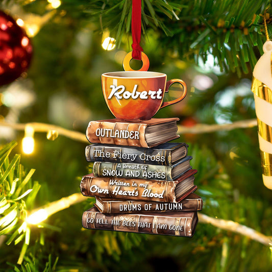 Personalized Book Lover Ornament, Book Club Christmas Ornament, Bookish Ornament CF101