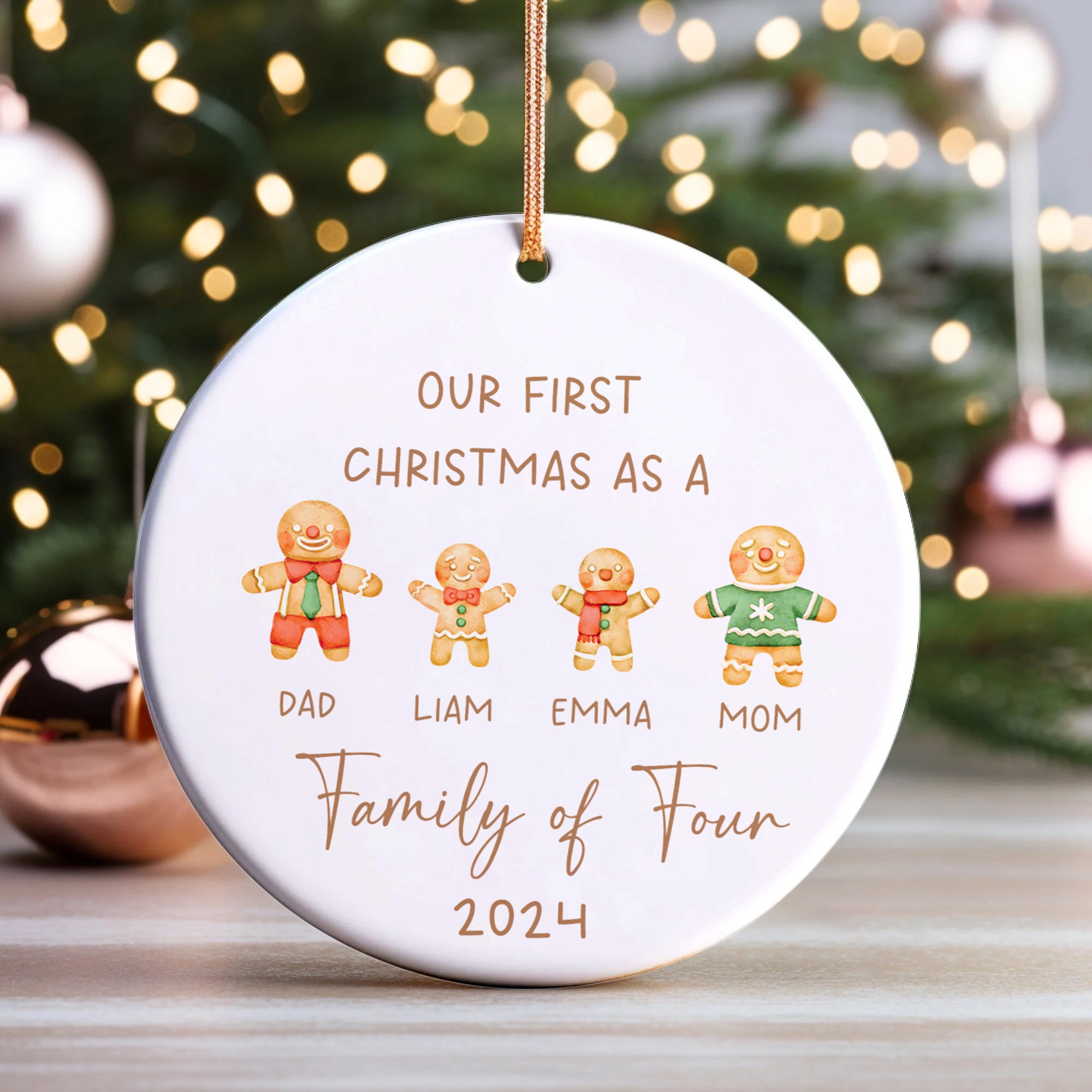 Personalized Ceramic Family Ornament