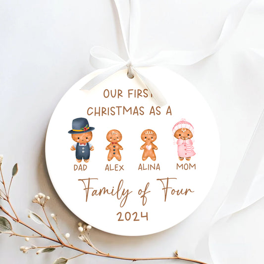 Personalized Ceramic Family Ornament, Family Keepsake CX02-23