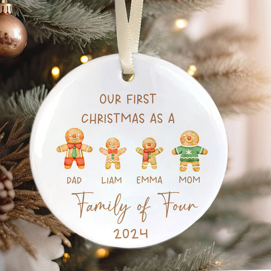 Personalized Ceramic Family Ornament, Family Christmas CX02-22