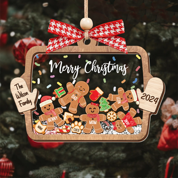 Personalized Family Ornaments with Dogs & Cats, Family Christmas Ornaments CF324