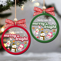 Personalized Shaker Snowman Christmas Ornaments