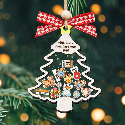 Personalized Baby 1st Shaker Christmas Ornament, New Shaker Baby Ornament CF205 - Kindlytoys