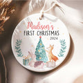 Personalized Baby Ceramic Christmas Ornament, Customized First Christmas Baby Ornament Gift, Holiday Keepsake Ornament, First Christmas Gift, Gift For Baby CX02-64 - Kindlytoys