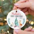 Personalized Baby Ceramic Christmas Ornament, Customized First Christmas Baby Ornament Gift, Holiday Keepsake Ornament, First Christmas Gift, Gift For Baby CX02-64 - Kindlytoys