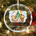 Personalized Baby's First Christmas Glass Ornament, Personalized Woodland Creatures, Baby Deer Ornament, Holiday Keepsake Ornament, New Baby Gift, 2024 Custom Baby Ornament GX02-20 - Kindlytoys