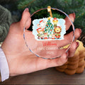 Personalized Baby's First Christmas Glass Ornament, Personalized Woodland Creatures, Baby Deer Ornament, Holiday Keepsake Ornament, New Baby Gift, 2024 Custom Baby Ornament GX02-20 - Kindlytoys