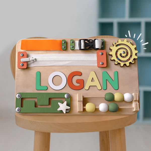 Personalized Busy Board Name Puzzle custom name puzzles for toddlers birthday gift ideas for 1st birthday baby first christmas gifts