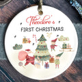 Personalized Ceramic Baby Christmas Ornament, Customized First Christmas Baby Ornament Gift, Holiday Keepsake Ornament, Santa Clause Ornament, Gift For Baby CX02-62 - Kindlytoys