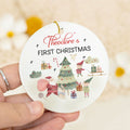 Personalized Ceramic Baby Christmas Ornament, Customized First Christmas Baby Ornament Gift, Holiday Keepsake Ornament, Santa Clause Ornament, Gift For Baby CX02-62 - Kindlytoys