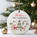 Personalized Ceramic Baby Christmas Ornament, Customized First Christmas Baby Ornament Gift, Holiday Keepsake Ornament, Santa Clause Ornament, Gift For Baby CX02-62 - Kindlytoys