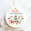 Personalized Ceramic Baby Christmas Ornament, Customized First Christmas Baby Ornament Gift, Holiday Keepsake Ornament, Santa Clause Ornament, Gift For Baby CX02-62 - Kindlytoys