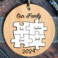 Personalized Ceramic Family Ornament, Puzzle Ornament, Pieces of our Family CX02-31 - Kindlytoys