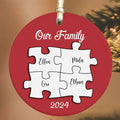 Personalized Ceramic Family Ornament, Puzzle Ornament, Pieces of our Family CX02-33 - Kindlytoys