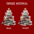 Personalized Christmas Book Tree Name Ornament, Book Lover Gift, Bookworm Gifts CF111 - Kindlytoys