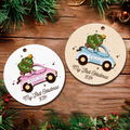 Personalized Christmas Car Baby Ornament, Wooden Baby First Christmas Ornament CF634 - Kindlytoys