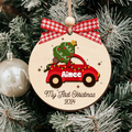 Personalized Christmas Car Baby Ornament, Wooden Baby First Christmas Ornament CF634 - Kindlytoys