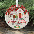 Personalized Christmas New Home Ornament, Custom New House Gift Ideas, Housewarming Gifts for New House Ornament, Welcome Home Gifts, Personalized First Christmas in Our New Home Ornament, Couples New Home Ornament CX01-4 - Kindlytoys