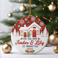 Personalized Christmas New Home Ornament, Custom New House Gift Ideas, Housewarming Gifts for New House Ornament, Welcome Home Gifts, Personalized First Christmas in Our New Home Ornament, Couples New Home Ornament CX01-4 - Kindlytoys